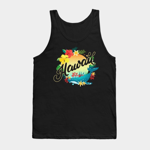 Hawaii Tropical Tank Top by TeddyTees